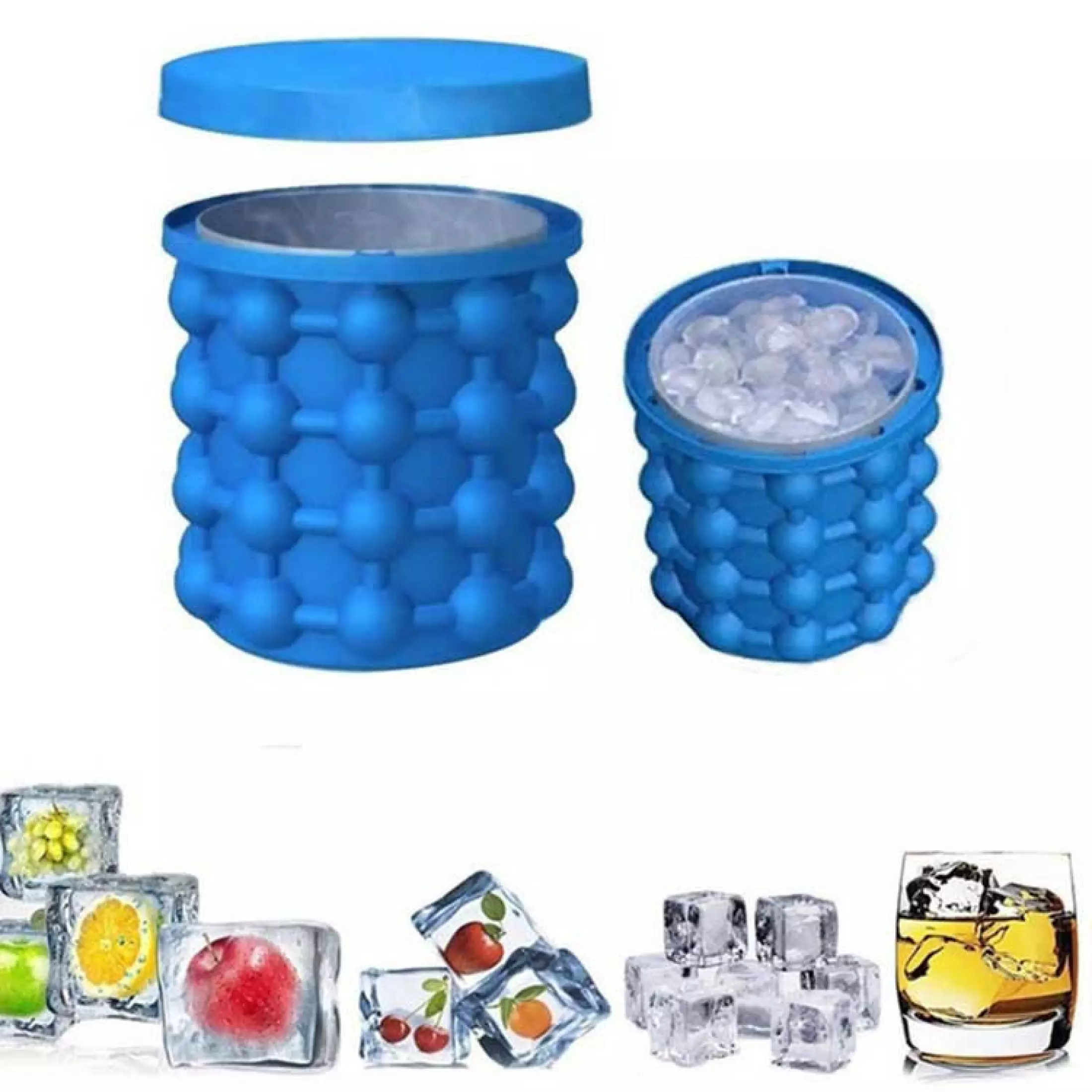 ice maker Ice Cube Maker Genie The Revolutionary Space, Food grade silicone  ice bucket / ice cube maker genie,Quickly freeze bottled beverages. Keep  your red wine cool without dilutio. | Lazada PH