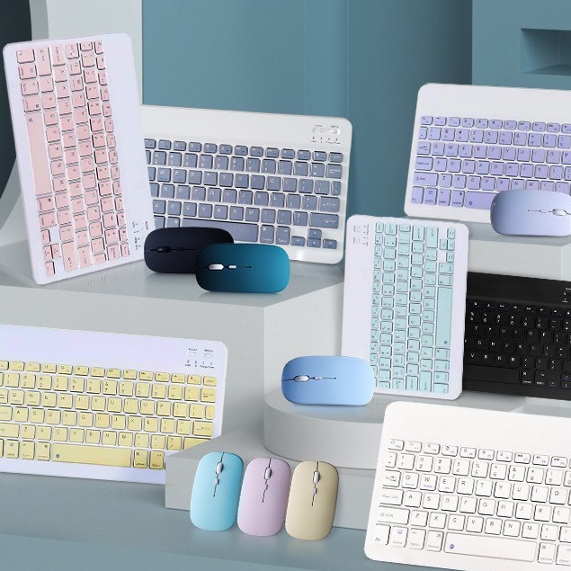 Combo chuột và bàn phím bluetooth không dây size mini cho máy tính bảng,  điện thoại, laptop, PC dùng pin sạc - Phụ kiện phím chuột văn phòng |  PhongVuPC.Com
