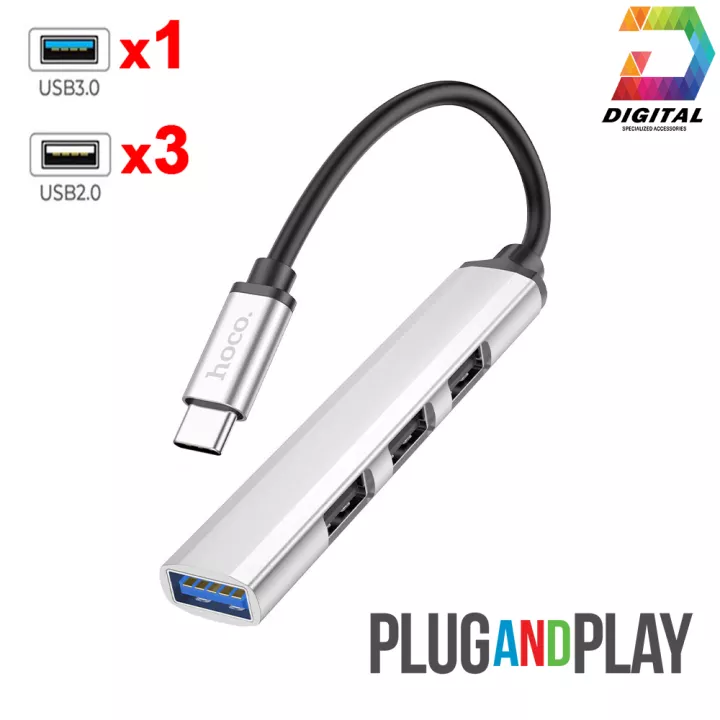 Hub Chuyển Cổng Type C Ra USB 3.0 & USB 2.0 Hoco HB26 Chính Hãng | Lazada.vn