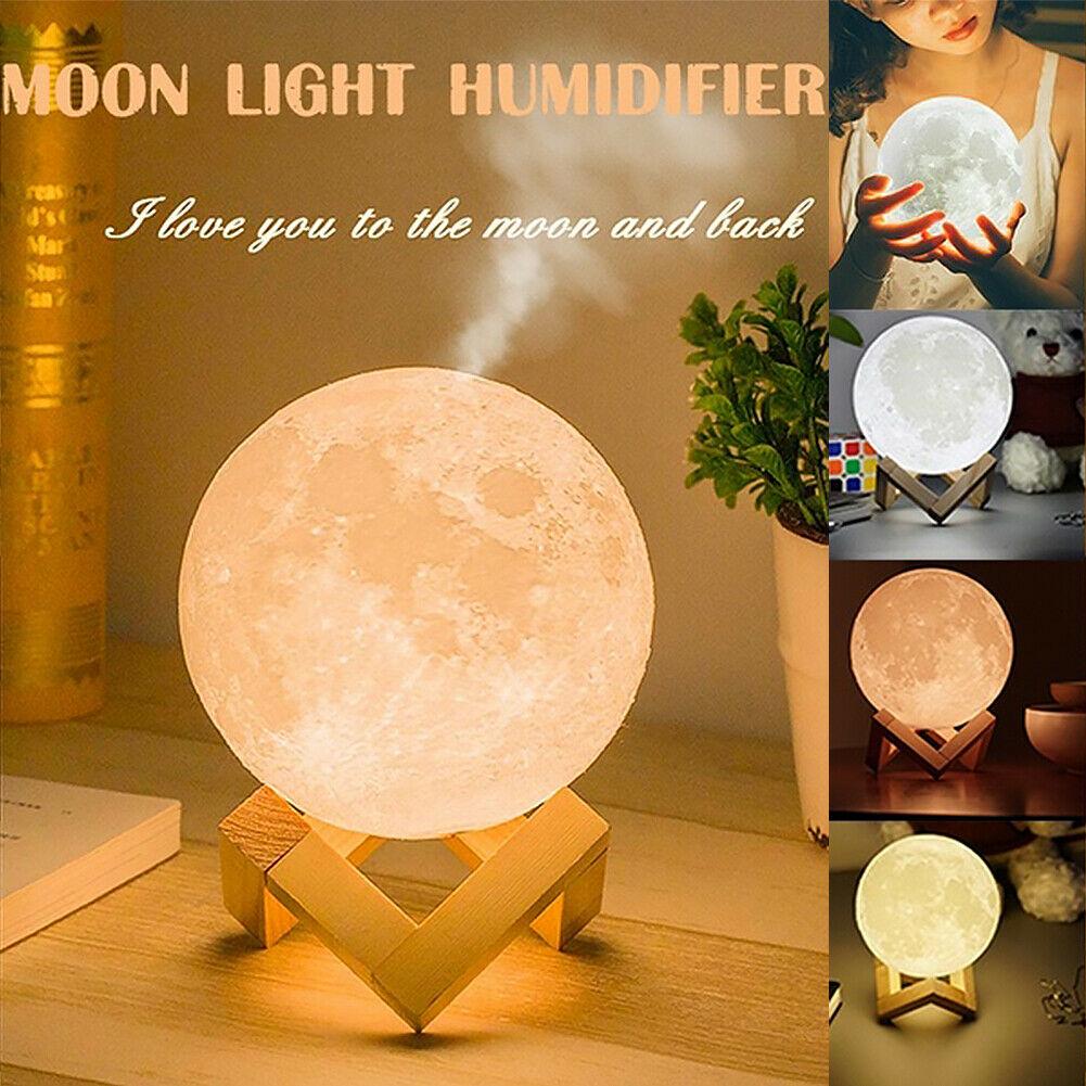 3D Moon Air Zvlhčovač vzduchu 3Colors Lampa světle ultrazvukový zvlhčovač  mlha čistička lunární světlo zvlhčovač – koupit za nízké ceny v  internetovém obchodě Joom