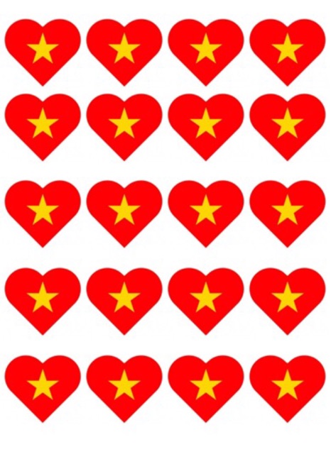32 Miếng dán mặt cờ đỏ sao vàng cổ vũ Việt Nam | Shopee Việt Nam