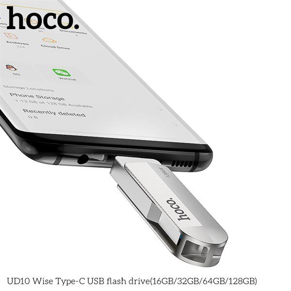 USB 3.0 OTG Hoco UD10 16GB / 32GB / 64GB / 128GBcổng TypeC và USB 3.0 - Vỏ  kim loại (Bạc) - Hãng phân phối | Shopee Việt Nam