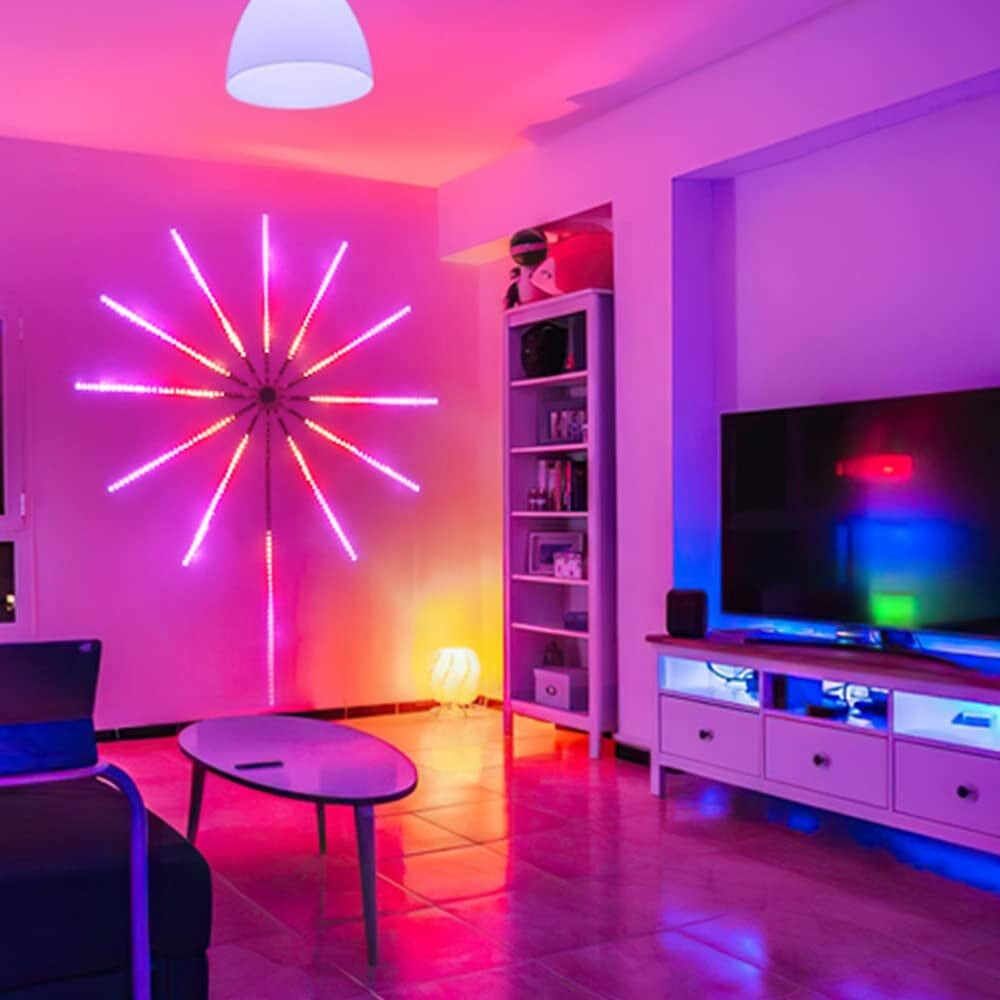 These Firework LED Lights will be the most eye-catching home decoration in  your home. All controlled by an APP or remote in 2022 | Led lights, Lights,  Fireworks