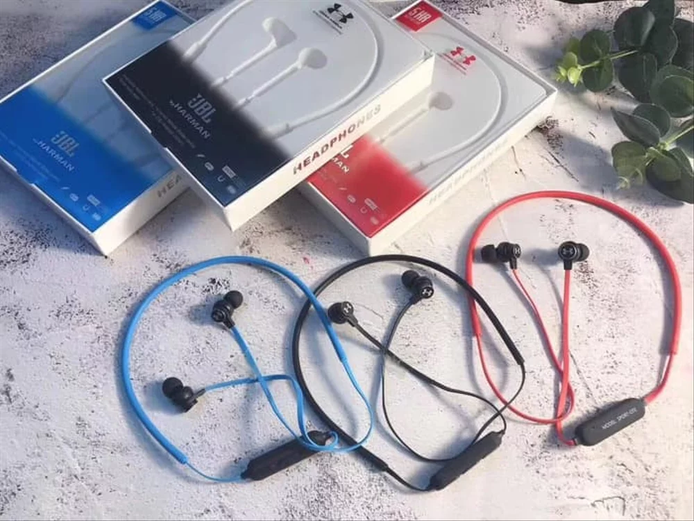 Diskon - headset bluetooth wireless headphone earphone SPORT JBL UA380 - Merah - 1
