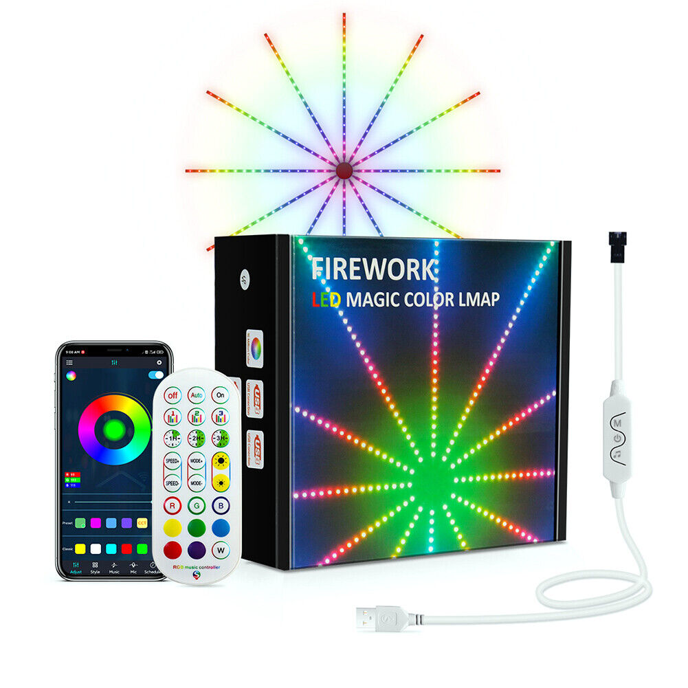 Firework RGB LED Strip Lights Dream Color Smart Music Sync APP & Remote  Control | eBay