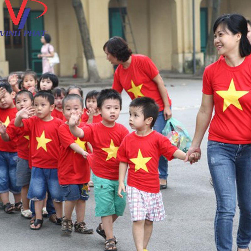 Áo cổ vũ, áo thun quốc kỳ, áo thun cờ đỏ sao vàng -Vĩnh Phát | Shopee Việt  Nam