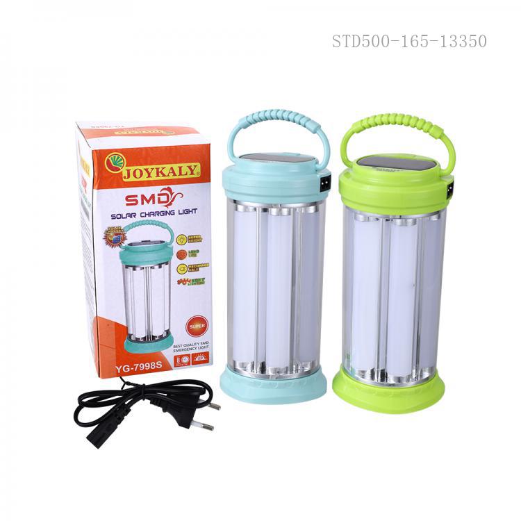Wholesale YG-7998S New Arrival Solar LED Rechargeable Hand Hold Lamp with  78*LED Tube Lead Acid Battery 2200mAh 3 Step Button Switch Handle  5.5DC/Round Plug Port Round Plug Charging Wire_Lantern - winningmart.com