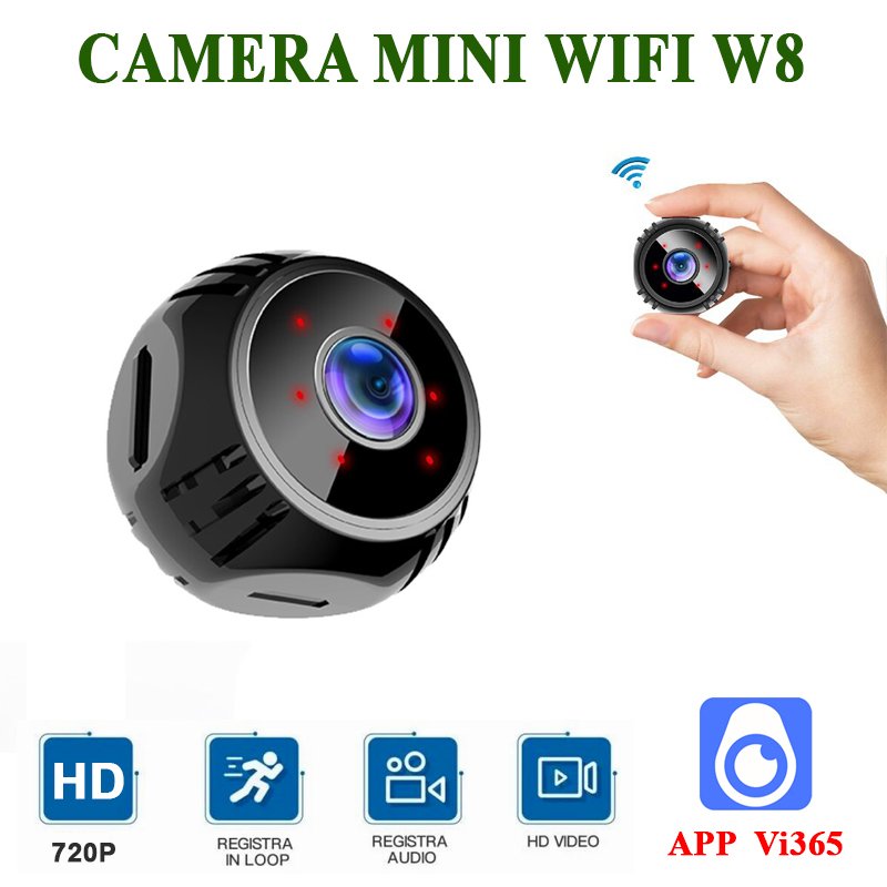CAMERA MINI WIFI W8 ( HD720P )- APP VI365