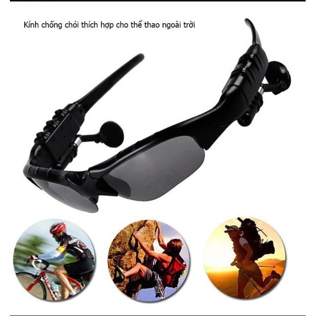 Mắt kính Bluetooth Sport - V4.1, Mắt kính thông minh kết nối blutooth với  điện thoại tiện lợi chống tia UV, khói bụi đi | Shopee Việt Nam