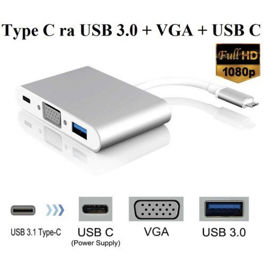 CÁP CHUYỂN TYPE-C RA (USB 3.0, VGA, TYPE-C)