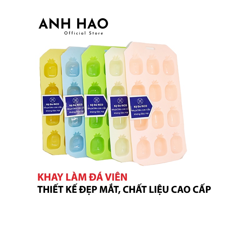 Bộ 3 Khay làm đá viên tủ lạnh nhựa dẻo Cao Cấp thế hệ mới - 12 đá viên |  Shopee Việt Nam