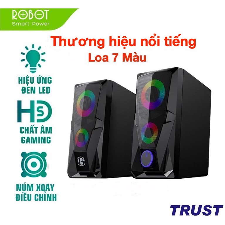 Loa Game Máy Tính ROBOT RS200 Hiệu Ứng Đèn LED - Âm Thanh HD Chất Lượng Cao  - BẢO HÀNH 12 THÁNG | Shopee Việt Nam