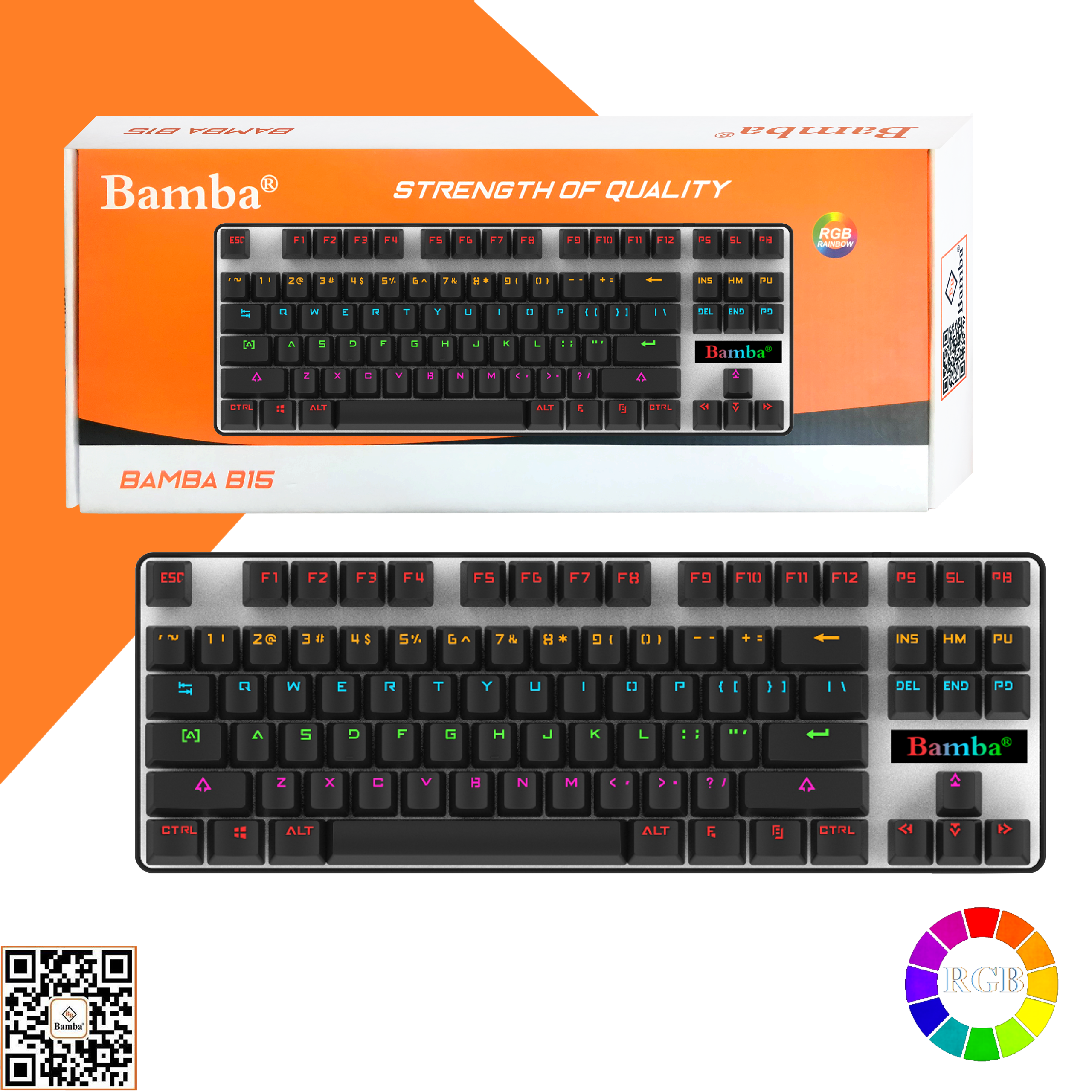 Keyboard Cơ BAMBA B15 (có đèn) Chuyên Game