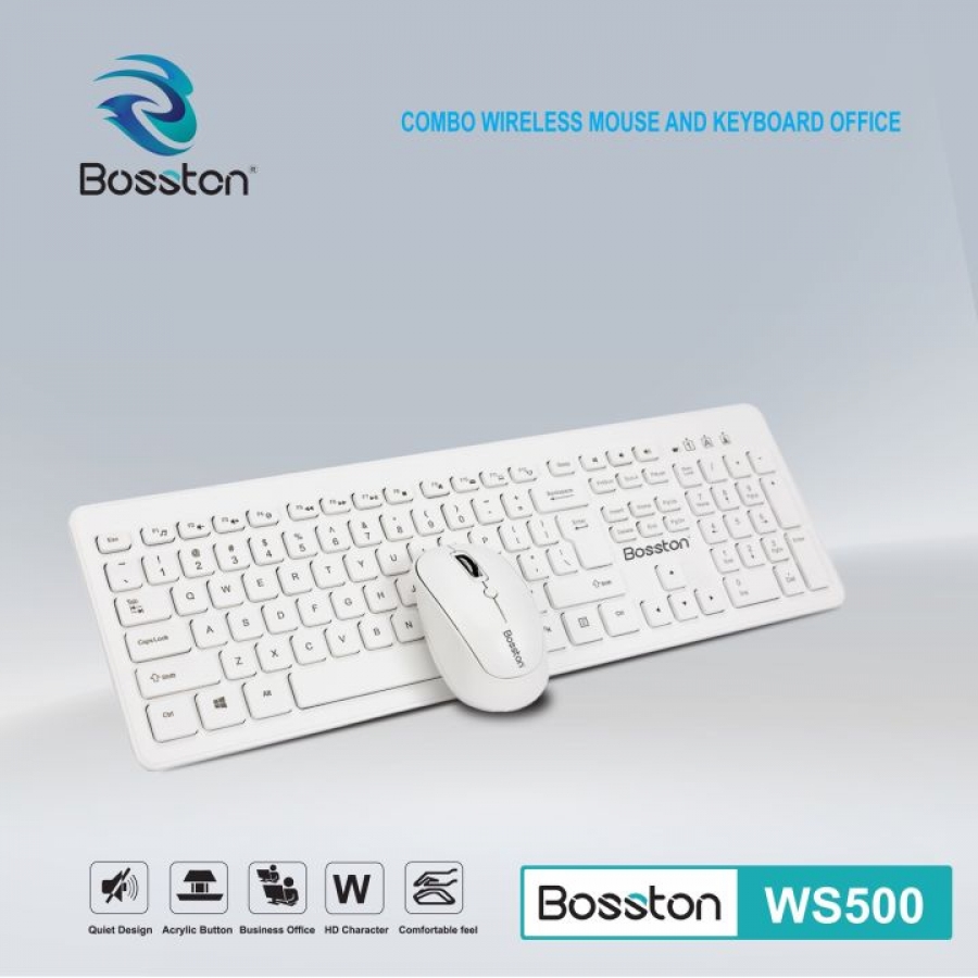 Bàn phím Ko Dây Bosston WS500 (trắng)