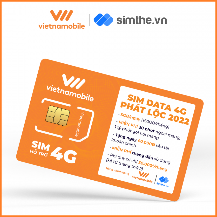 Sim Vietnam mobile Phát Lộc Tk60 5g/ngày