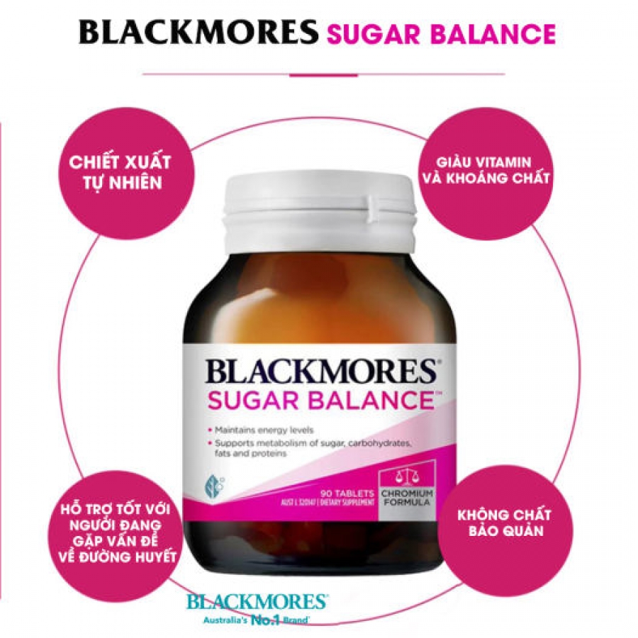 Viên uống cân bằng đường huyết Backmores Sugar Balance lọ 90 viên