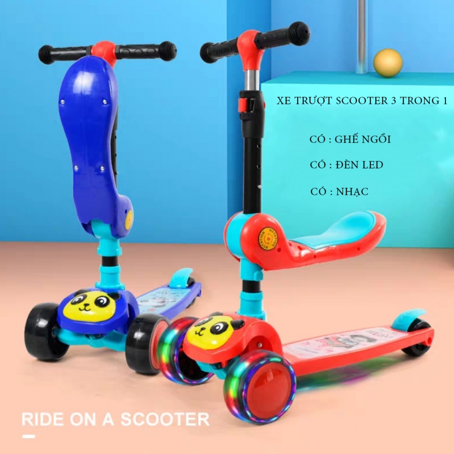 Xe Trượt Scooter có nhạc và đèn 3in1