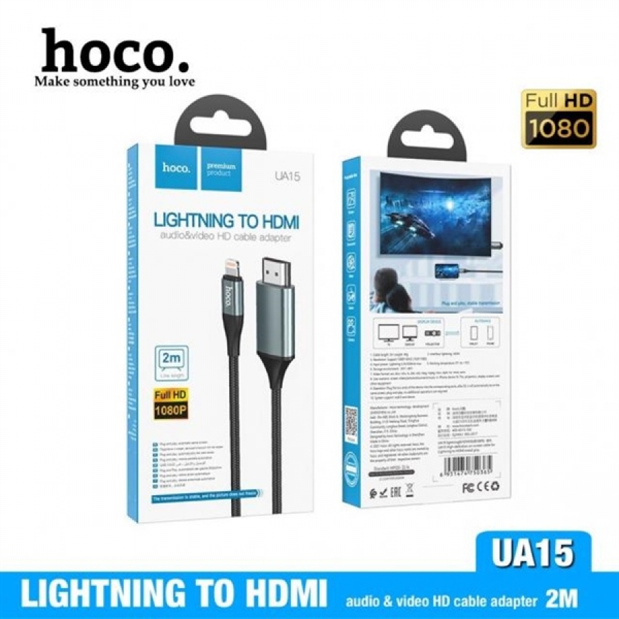 Cáp Chuyển Hoco UA15 iphone Ra HDMI 4K Dây 2M///1