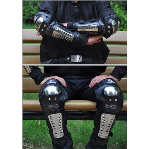 Bộ bảo vệ tay chân đi xe máy inox