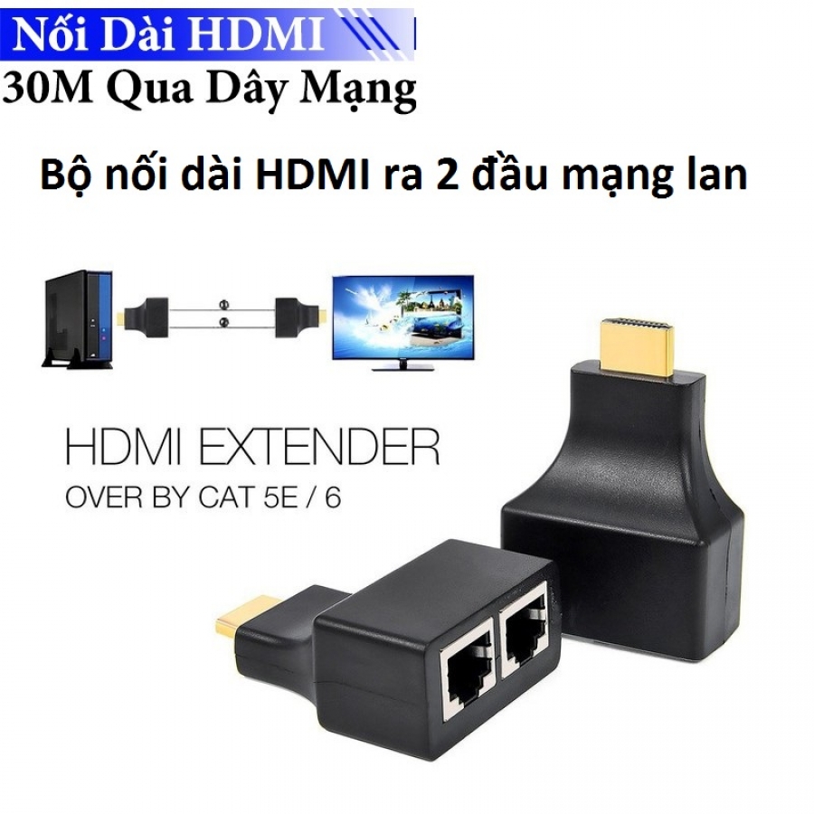 Bộ nối dài HDMI ra 2 đầu mạng lan