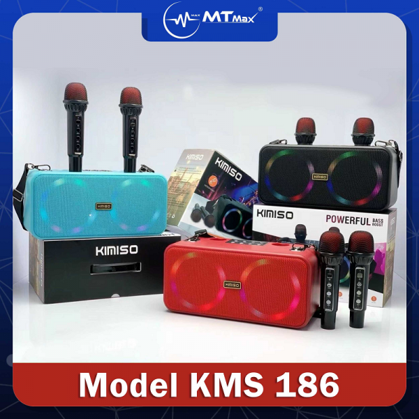 Loa karaoke bluetooth Kimiso KMS-186 (kèm 2 mic)