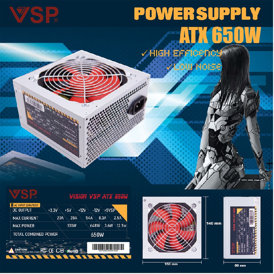 Nguồn VSP 650W (Box)