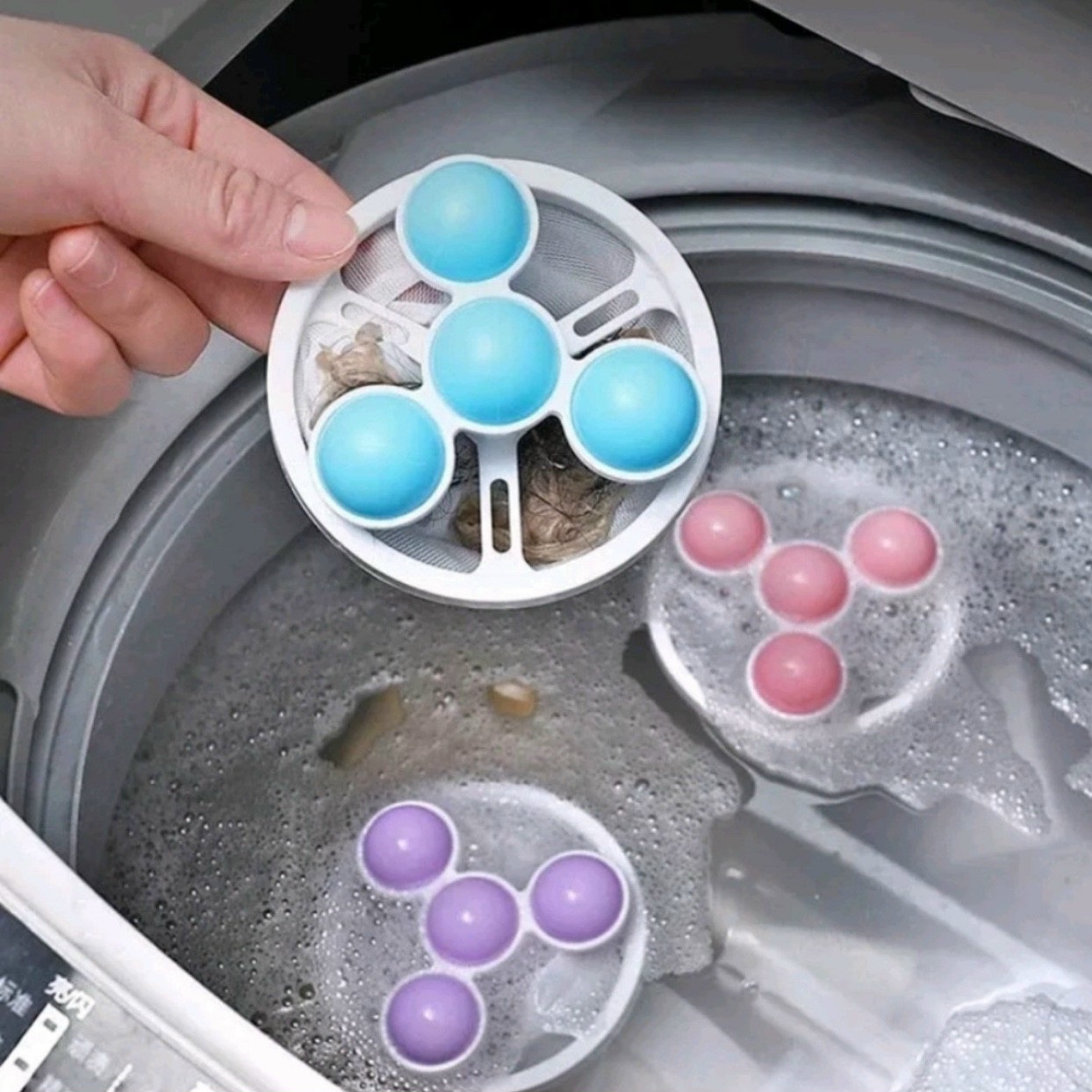 Phao Lọc Cặn Bẩn Máy Giặt Thông Minh mẫu mới 4 bi tròn (T550) (Cái)