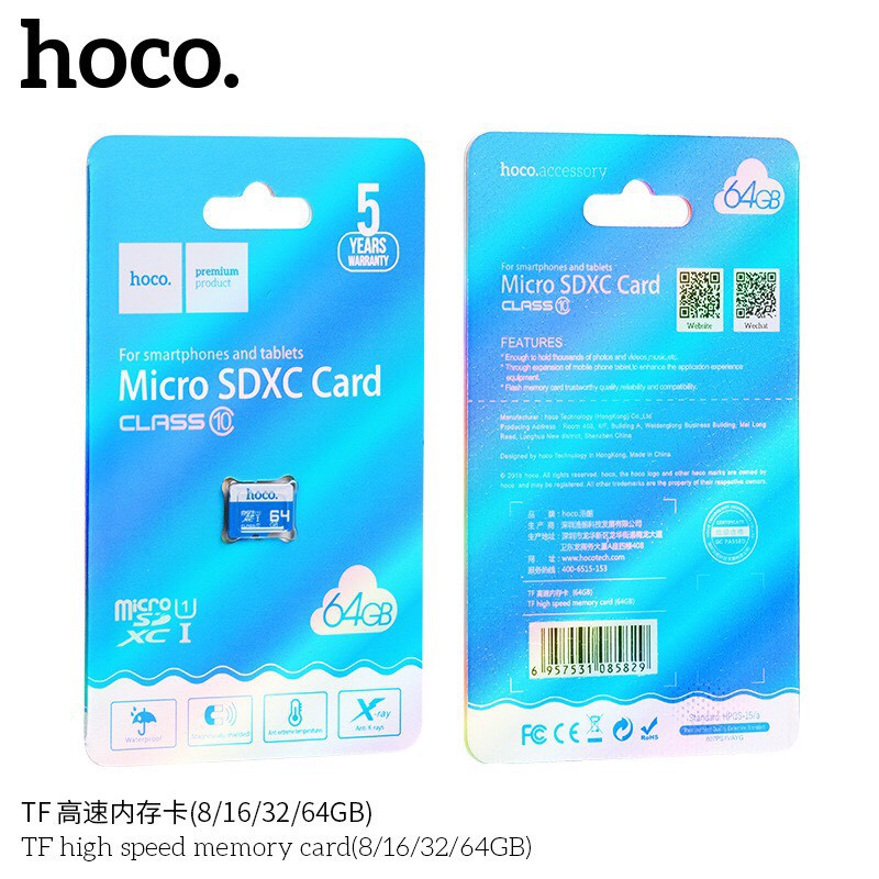 Thẻ nhớ Hoco 64Gb Class 10