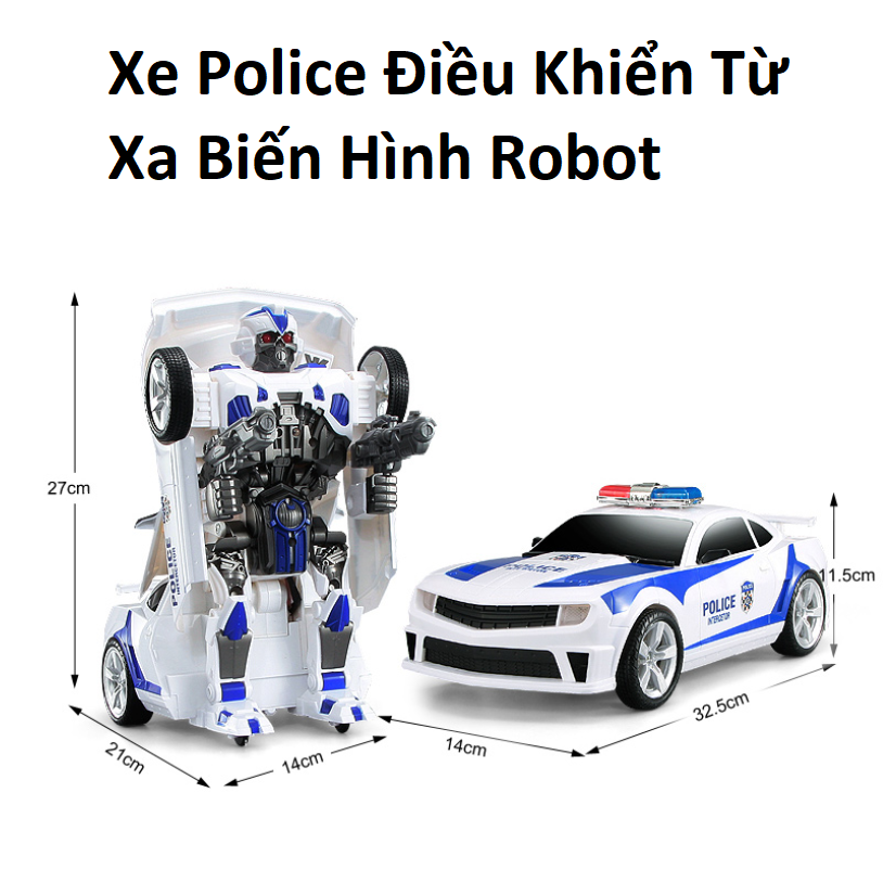 Xe Police Điều Khiển Từ Xa Biến Hình Robot