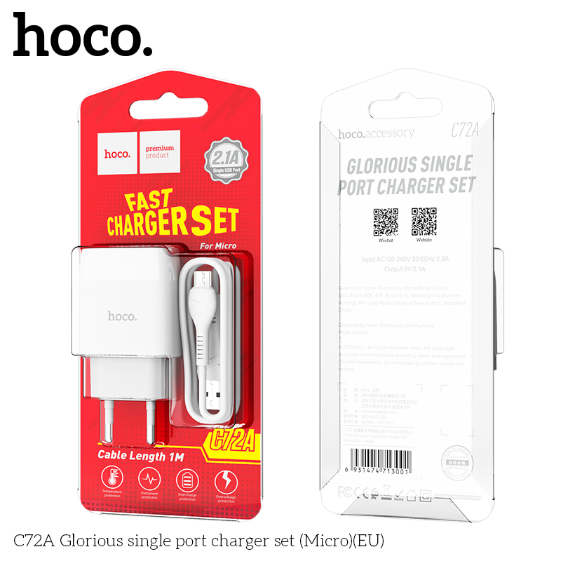 Bộ Sạc Hoco C72A Micro