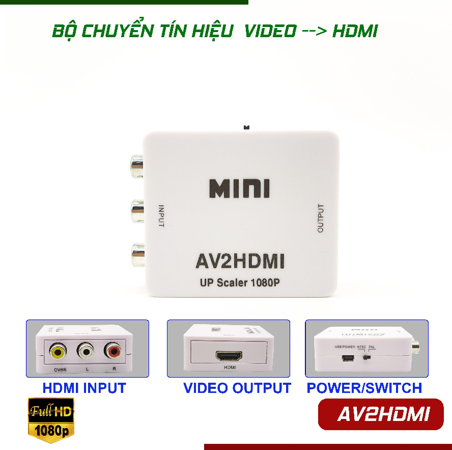 Box Chuyển mini AV ra HDMI