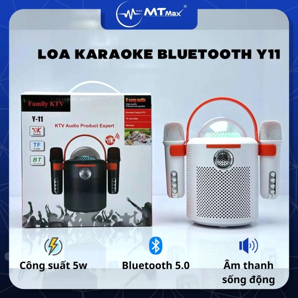 Loa Karaoke Bluetooth Y11 (kèm 2 mic)
