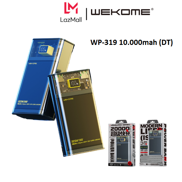 Pin dự phòng sạc nhanh 22.5W Wekome WP-319 10.000mah (DT)