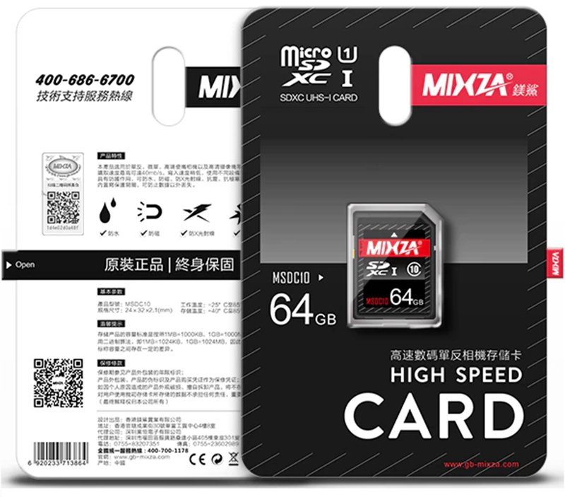 Thẻ nhớ máy ảnh MIXZA 64GB