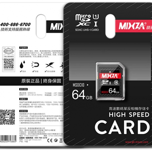 Thẻ nhớ máy ảnh MIXZA 64GB