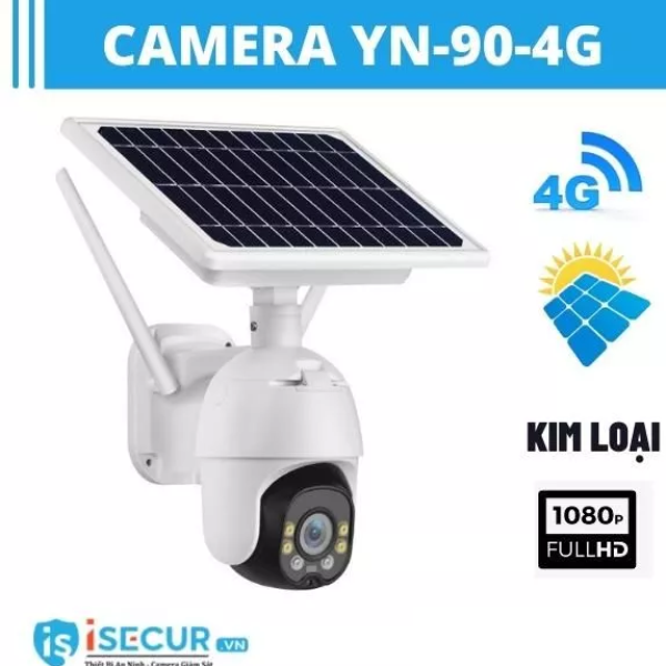 Camera năng lượng xoay 360 YN90 dùng sim 4G .(quét mã là chạy không cần kết nối phức tạp , không cần đi dây, phần mềm mycam )