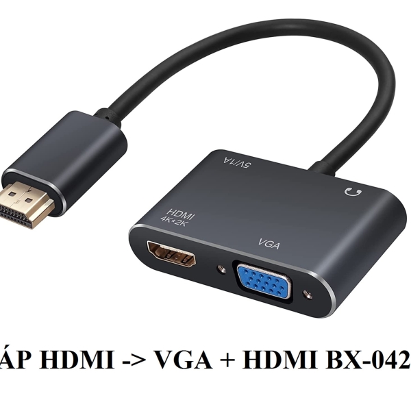 Cáp chuyển Hdmi ra (VGA + HDMI) BX-042