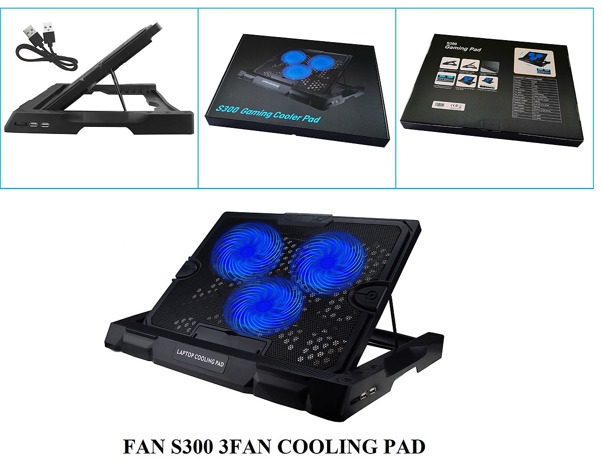 Đế tản nhiệt laptop S300 (3 fan)