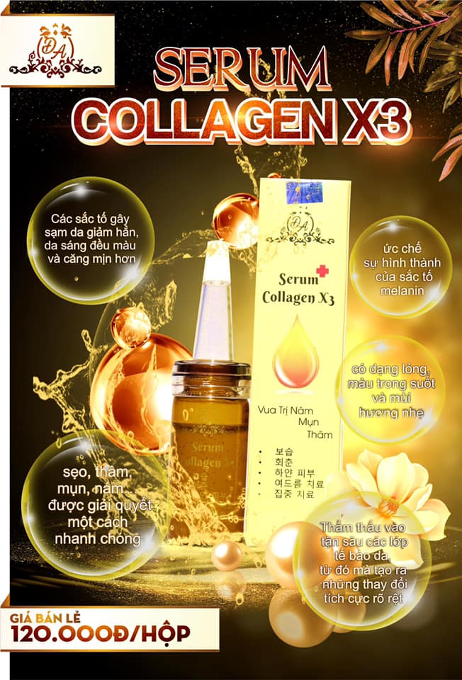 Serum trị mụn nám collagen X3