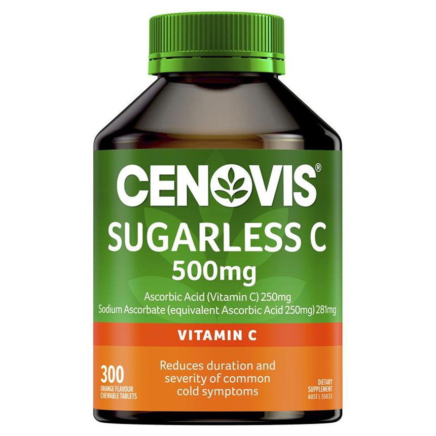 Viên ngậm Vitamin C không đường Cenovis Sugarless Hộp 300 viên (Hàng Úc)