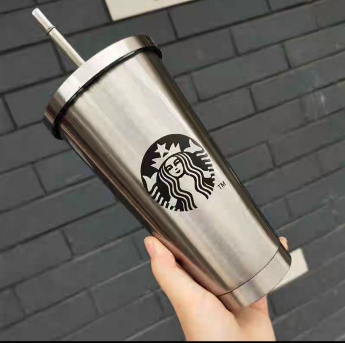 500ML: Bình nước inox Starbucks 500ml giữ nhiệt kèm ống hút tiện lợi (T50) (Cái)