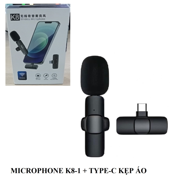 Mic thu âm youtuber K8 pro Type-c (1 MIC)