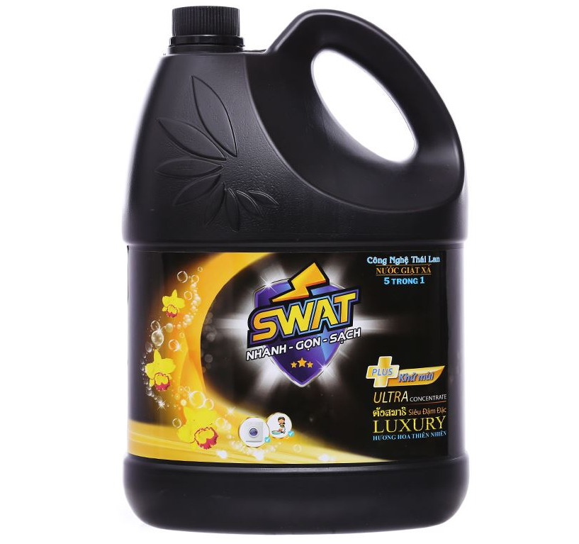 Nước giặt xã 5in1 swat Luxury. can 3.8kg (hàng cty)