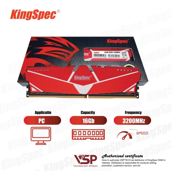 Ram PC KingSpec DDR4-3200 16G