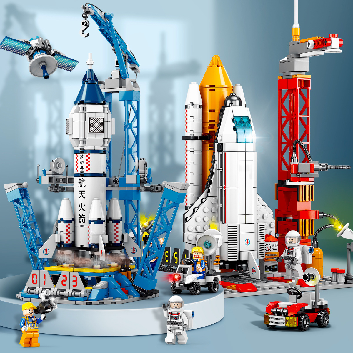Lego tên lửa tàu vũ trụ không gian