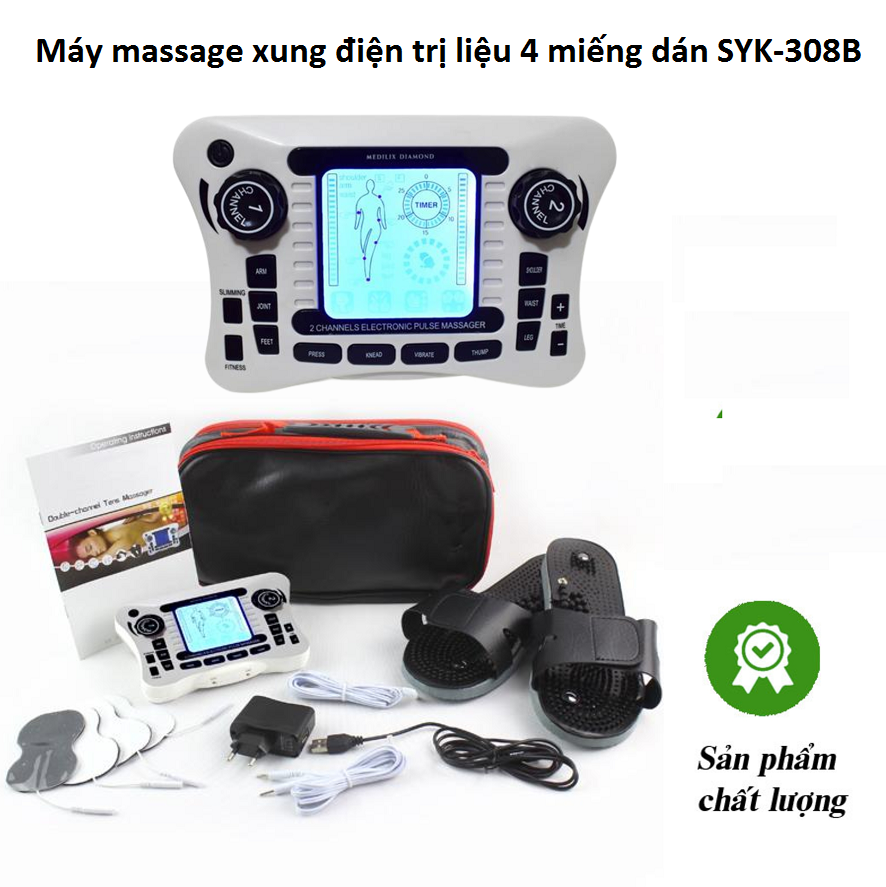 Máy massage xung điện trị liệu 4 miếng dán SYK-308B