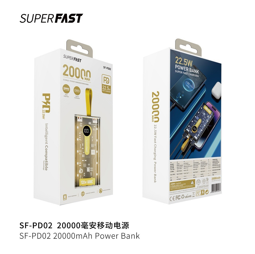Pin dự phòng sạc nhanh 22.5W Super fast PD01 10.000mAh
