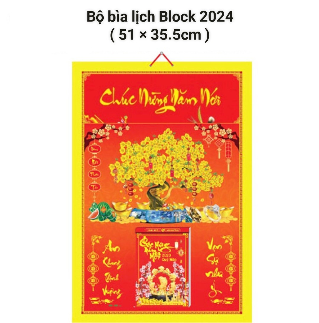 Bộ Bìa Kèm Lịch Block 2024 (50x35cm)