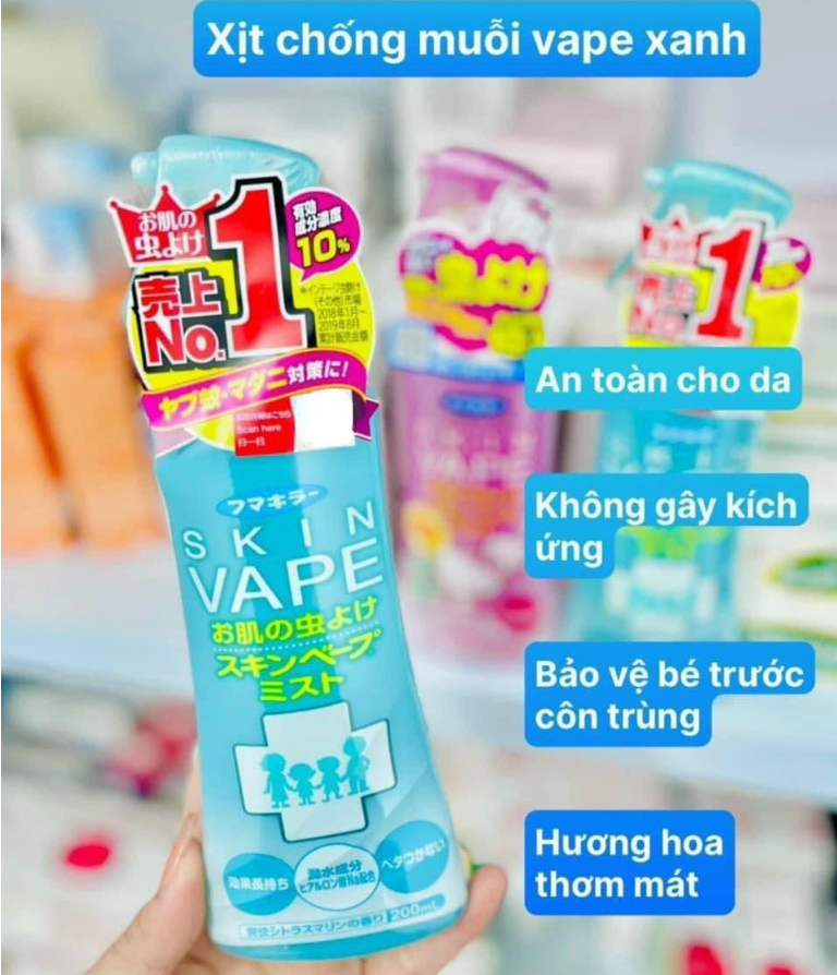 Chai xịt chống muỗi skin vape nhật bản 200ml