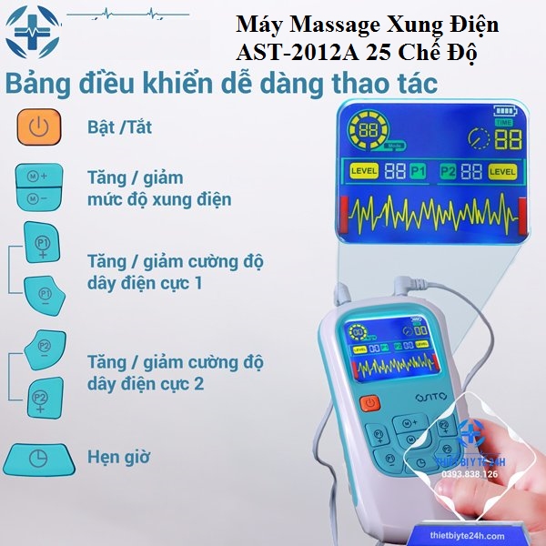 Máy Massage Xung Điện AST-2012A 25 Chế Độ